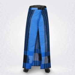 Handloom Lungi-Mid Blue Cool Blue Cotton 